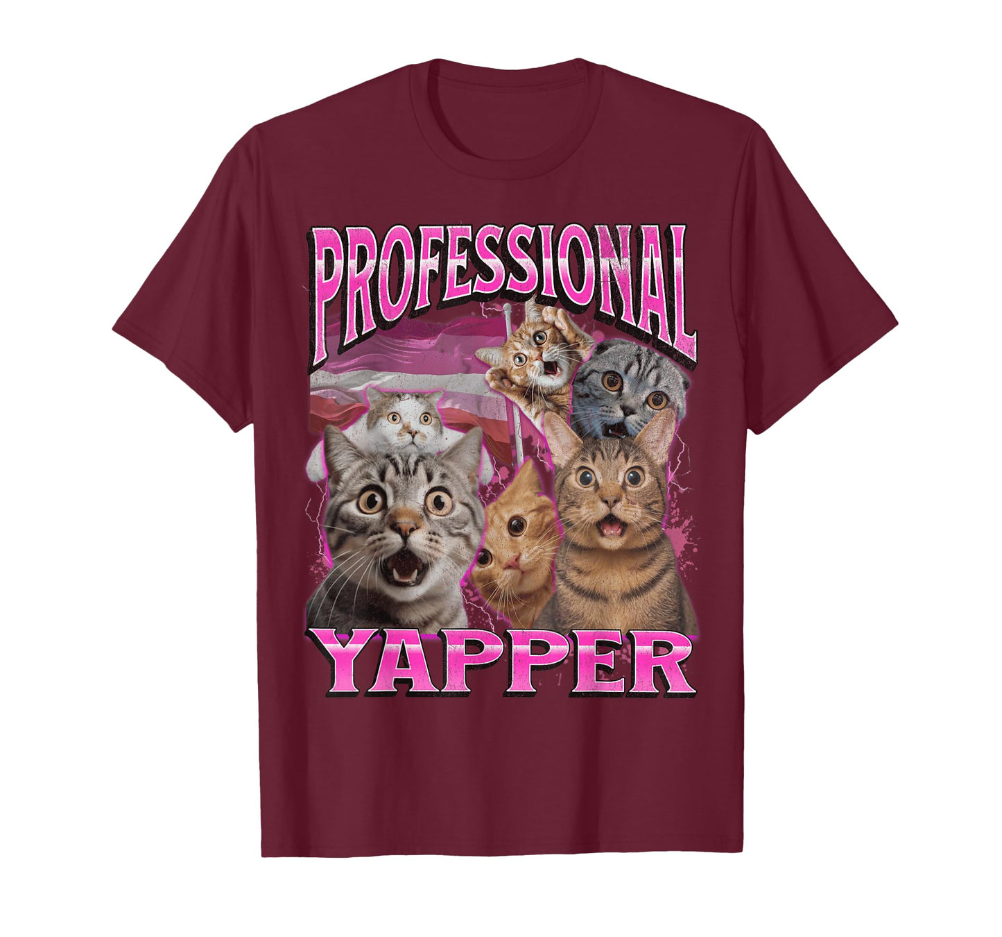 Professional Yapper Funny Cat Lesbian Gay LGBTQ Pun Bootleg T-Shirt