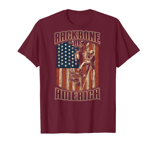 Lineman Tshirt Lineman American Flag USA Flag Lineman Tshirt