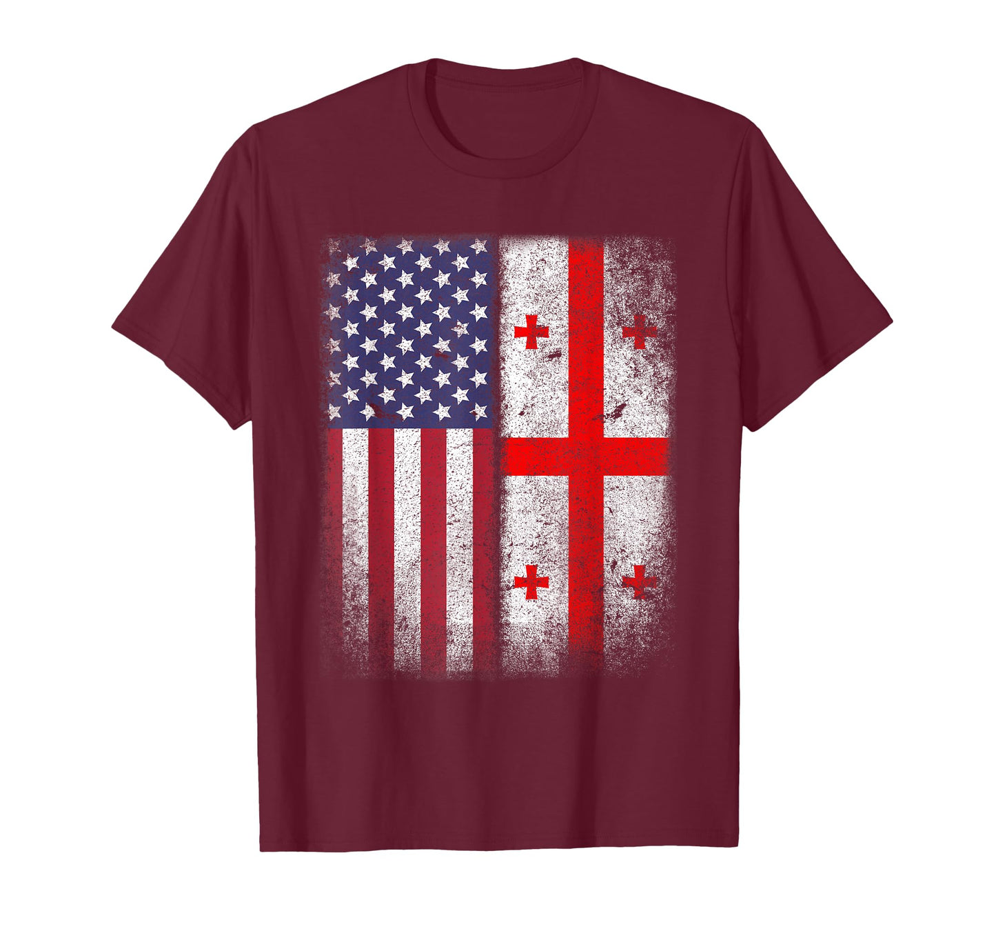 Georgian American Flag T-shirt Georgia Republic Country Usa T-Shirt