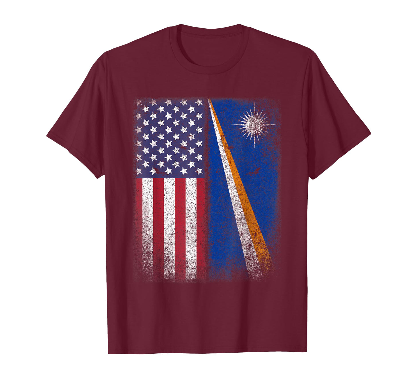 Marshall Islands Usa T-shirt Marshallese American Flag