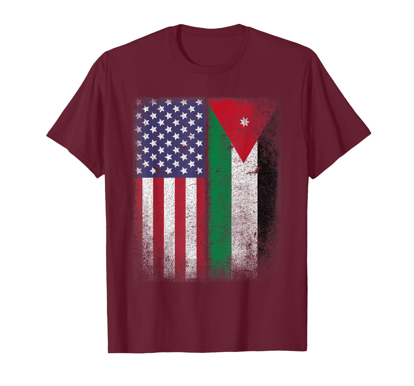 Jordanian American Flag Jordan Usa Country Gift T-Shirt