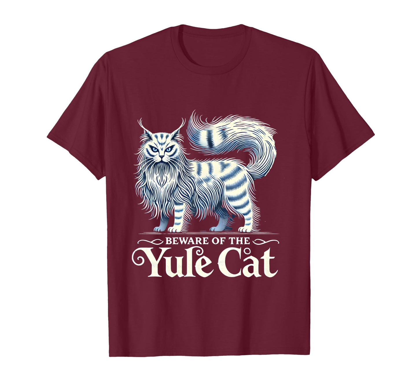 Beware of the Yule Cat Jolakotturinn Icelanic Folklore Long Sleeve T-Shirt
