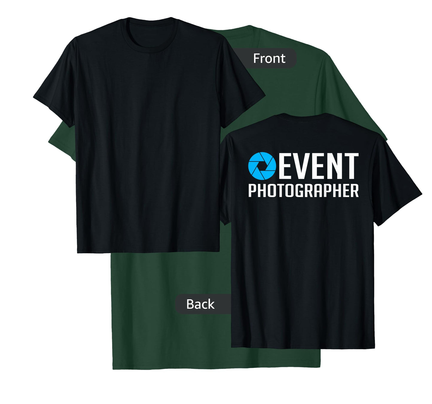 Official Staff Job (Back Printed) Event Photographer T-Shirt
