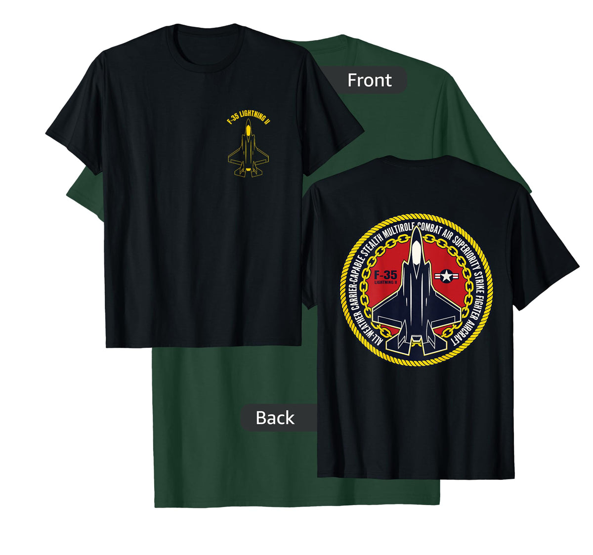 F 35 Military Fighter Jet Aircraft Design T-Shirt
