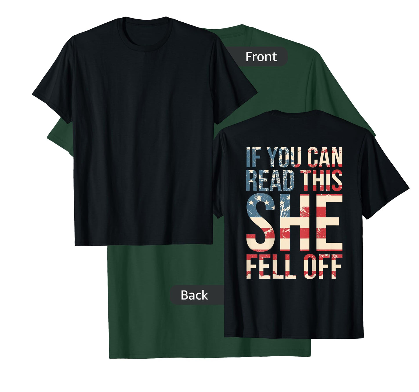 Funny If You Can Read This She Fell Off Biker Motorcycle T-Shirt