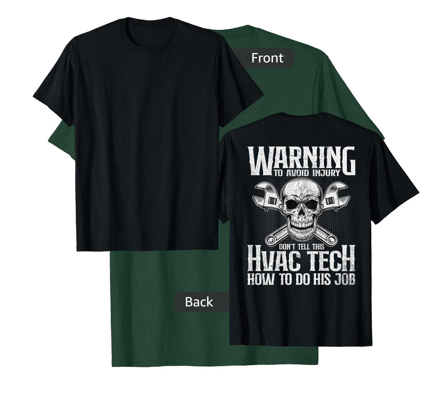 HVAC Technician Funny HVAC Tech Design On Back T-Shirt