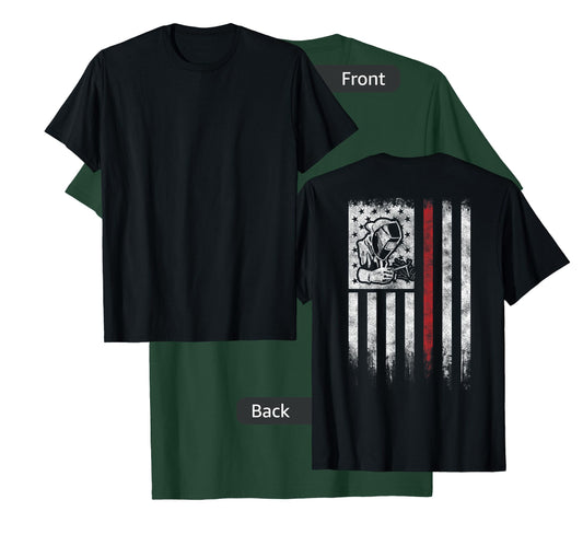 Welder Vintage USA American Flag Patriotic Welding T-Shirt