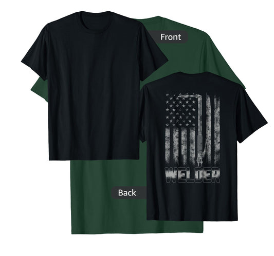 Distressed Welder American flag shirt USA Patriotic Welder T-Shirt