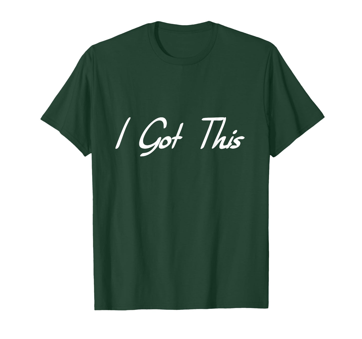 I Got This Motivational T-Shirt - Black - Unisex - Small - Modern Casual - Letter Print - Short Sleeve