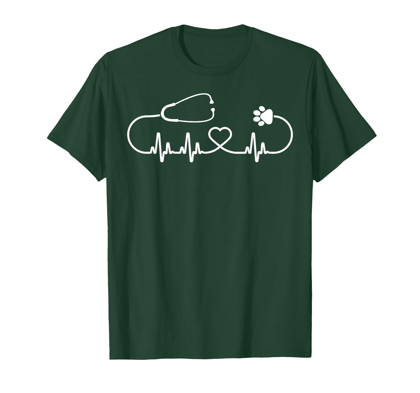 Cool Veterinarian Heartbeat | Funny Veterinary Worker Gift T-Shirt