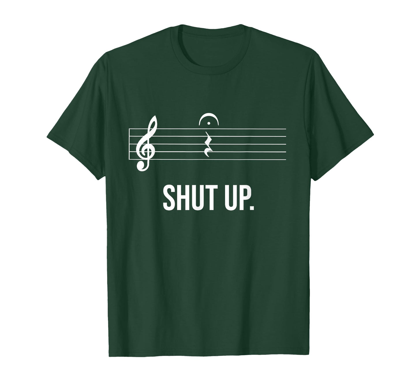 Funny Music Shut Up Quarter Rest and Fermata T-Shirt T-Shirt