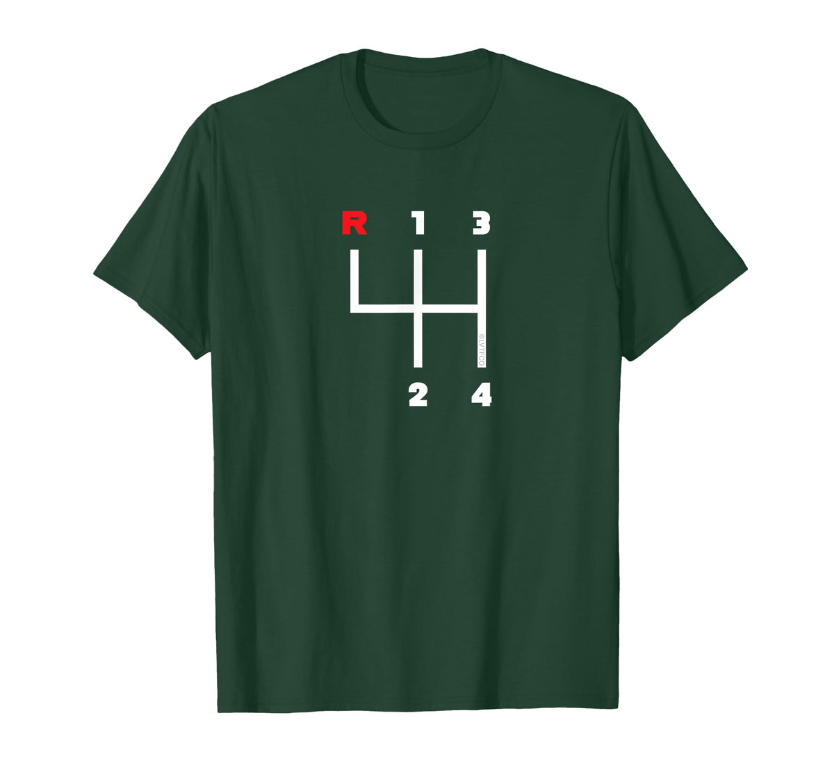 Manual Transmission Gear Shifter Pattern (4 Speed) T-Shirt