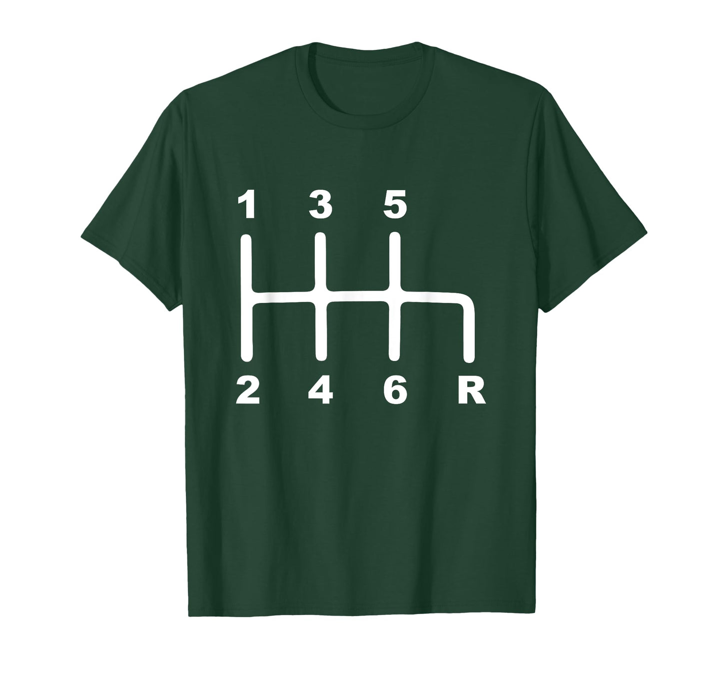 6 Speed Manual Transmission Shift Pattern Car T-Shirt