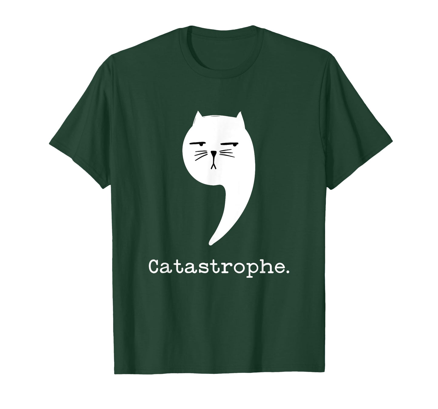 Sarcastic Cat Attitude Funny Castastrophe Grammar Nerd Joke T-Shirt for Men Women Kids