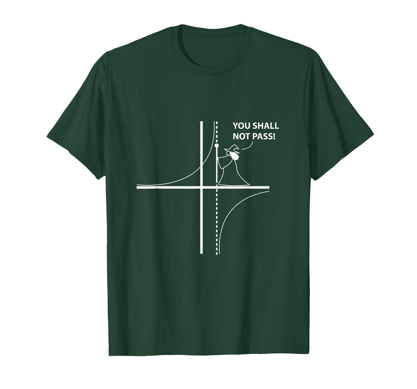 Function Asymptote Geek Math Pun Teacher T-Shirt