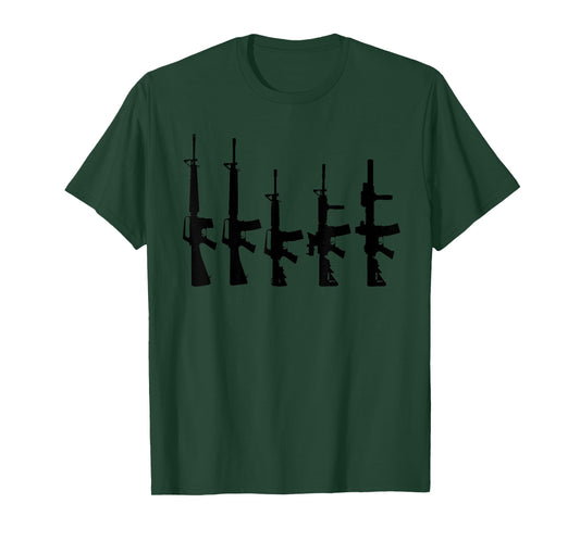 AR-15, M16, M4, CQBR Evolution Silhouette T-Shirt T-Shirt