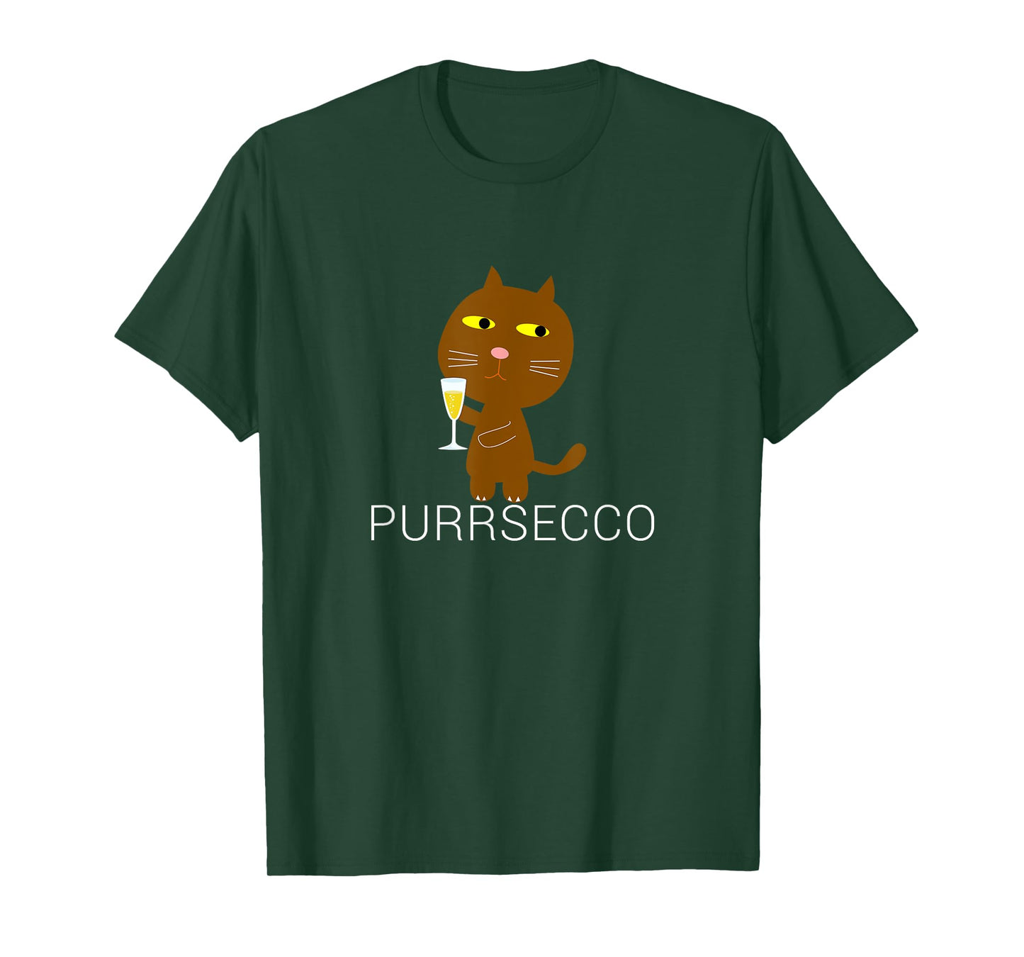 Funny Purrsecco Cat Prosecco Pun Drink Wine Drinking Gifts T-Shirt
