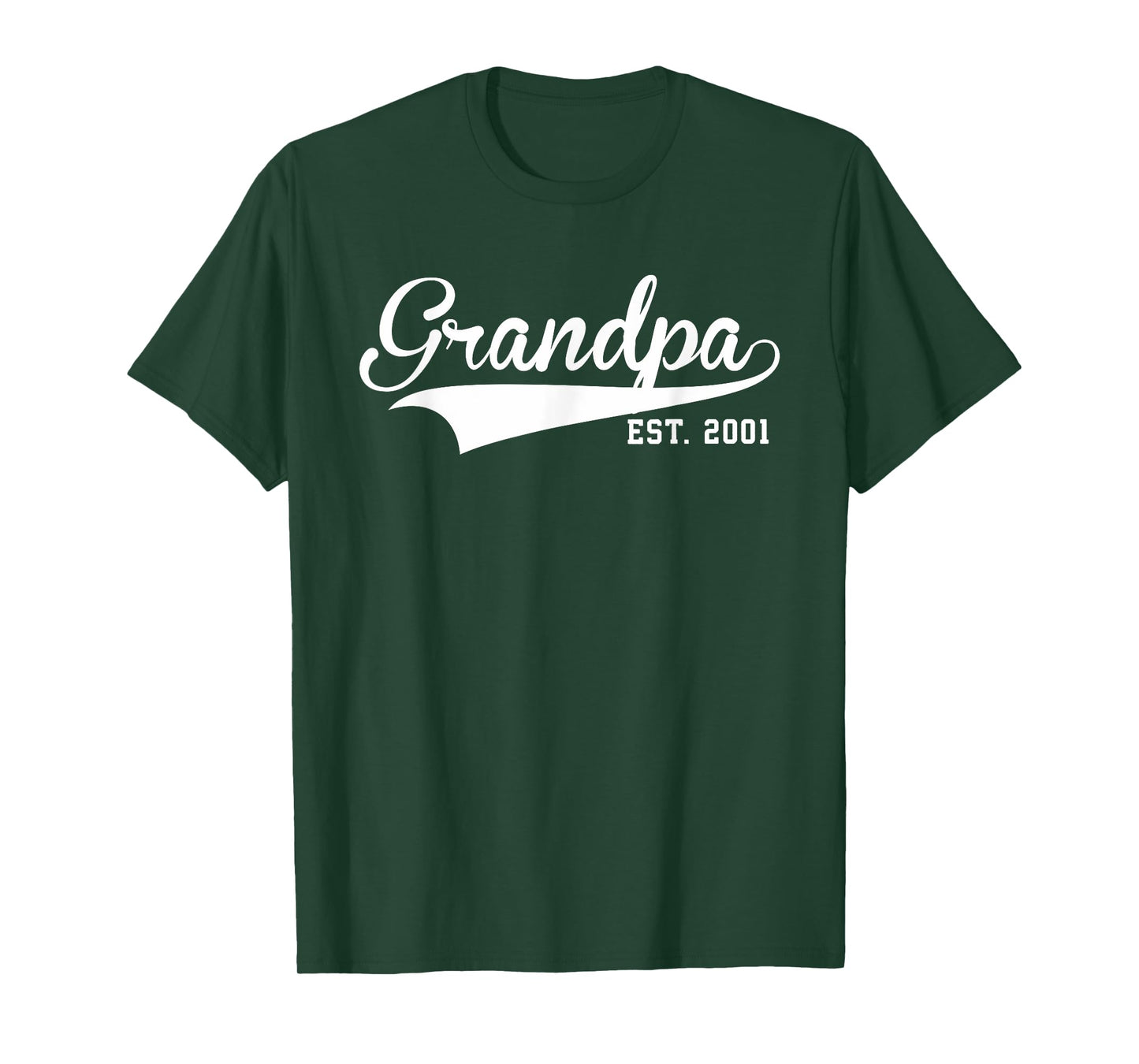 Grandpa - Established 2001 T-Shirt / Funny Grandpa Gift T-Shirt