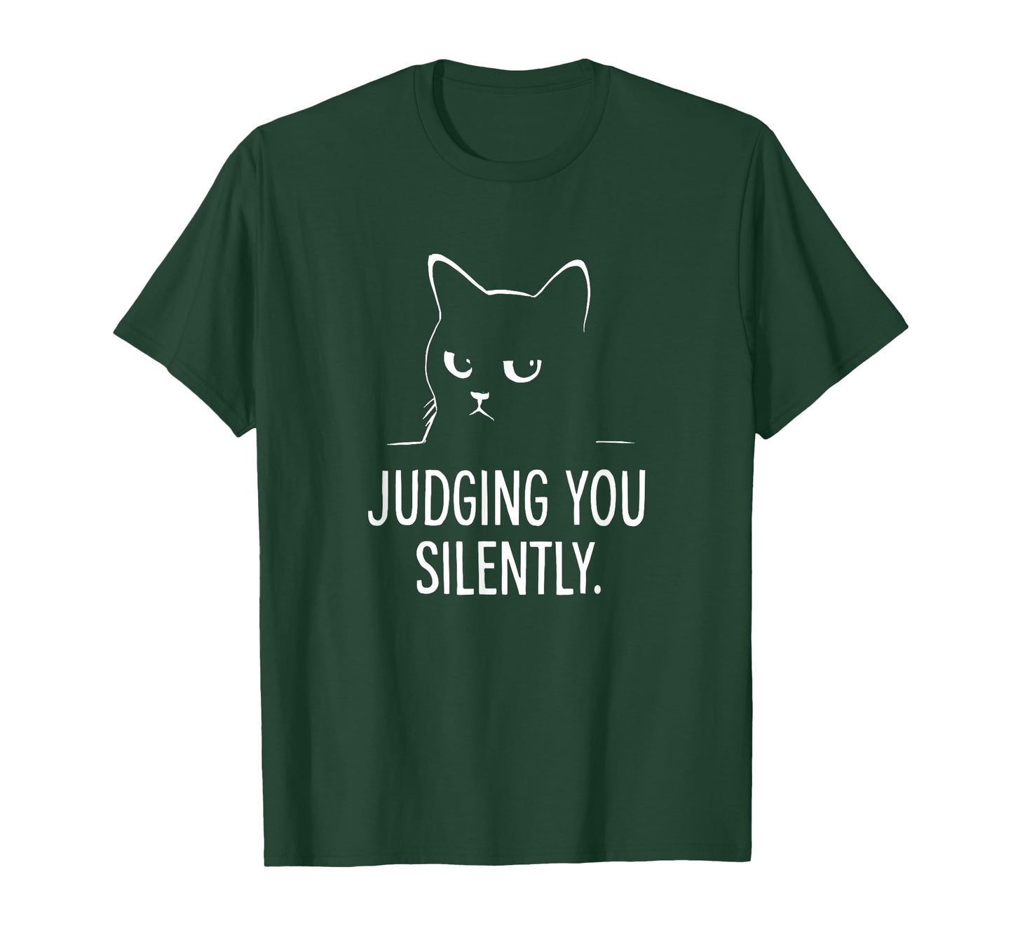 Judging You Silently Cat Shirt Funny Saying Men Women T-Shirt