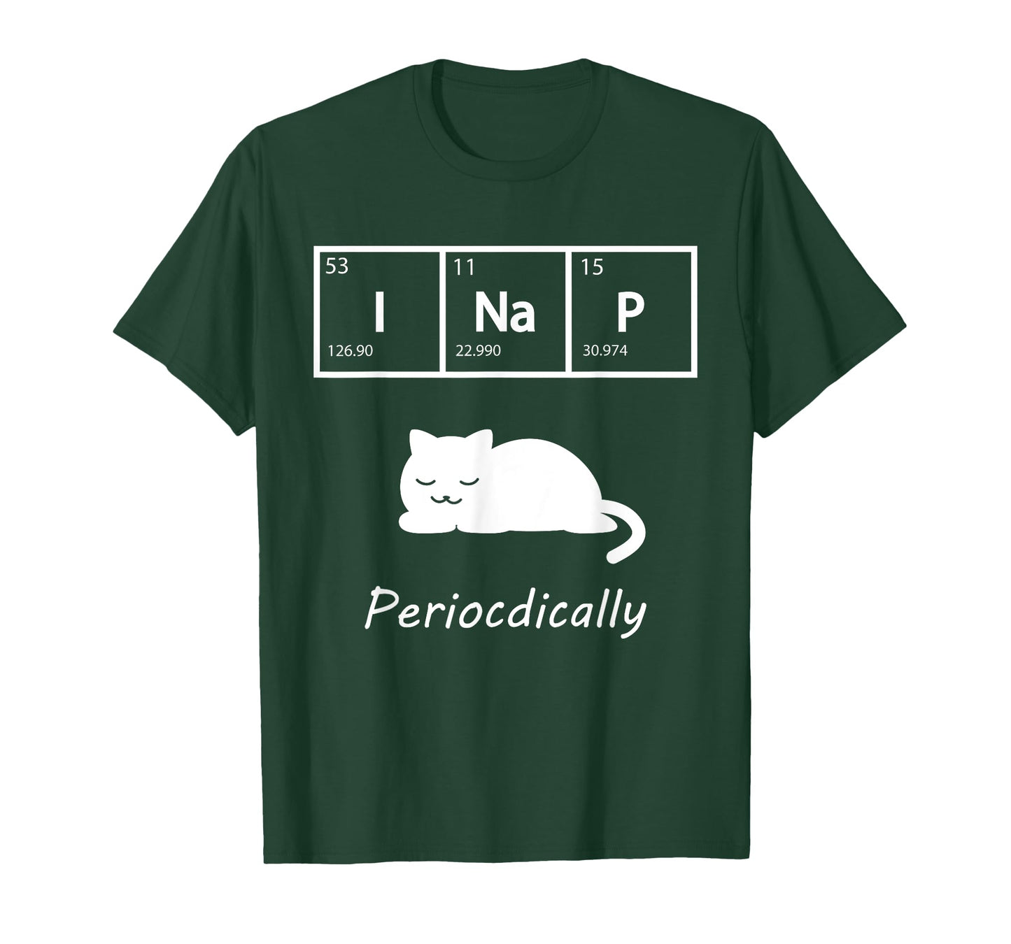 Cute Kawaii Cat Chemistry I Nap Periodically Science Gift T-Shirt for Men Women