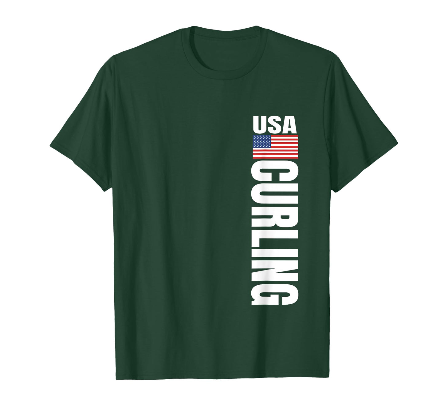 Curling USA Team American Flag Rink Women Men T-Shirt