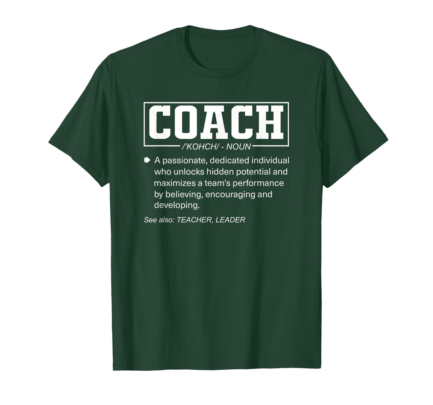 Coach Definition Funny Coach's Sports Instructor T-Shirt