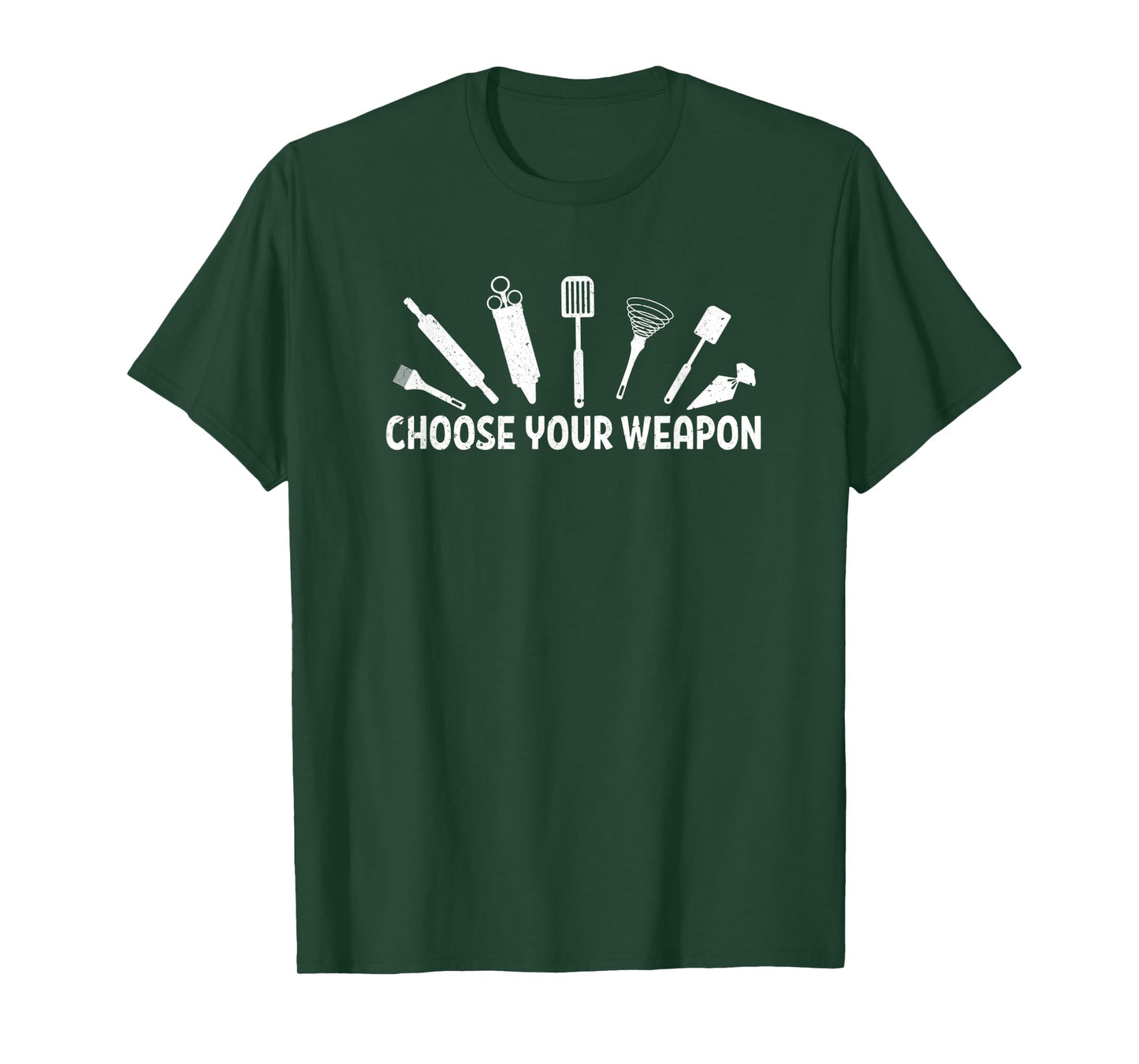 Choose Your Weapon Baking Baker Tools Distressed T-Shirt