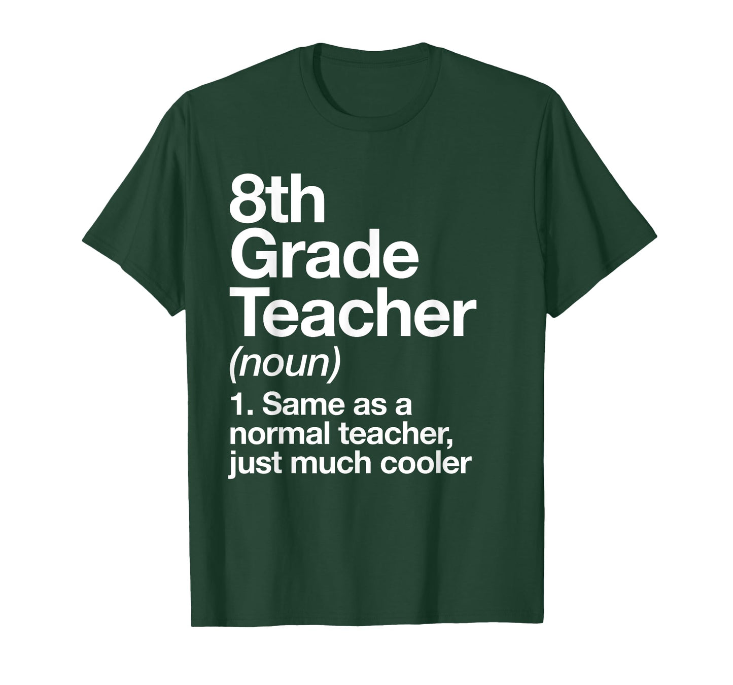 8th Grade Teacher Definition Funny Back to School First Day T-Shirt