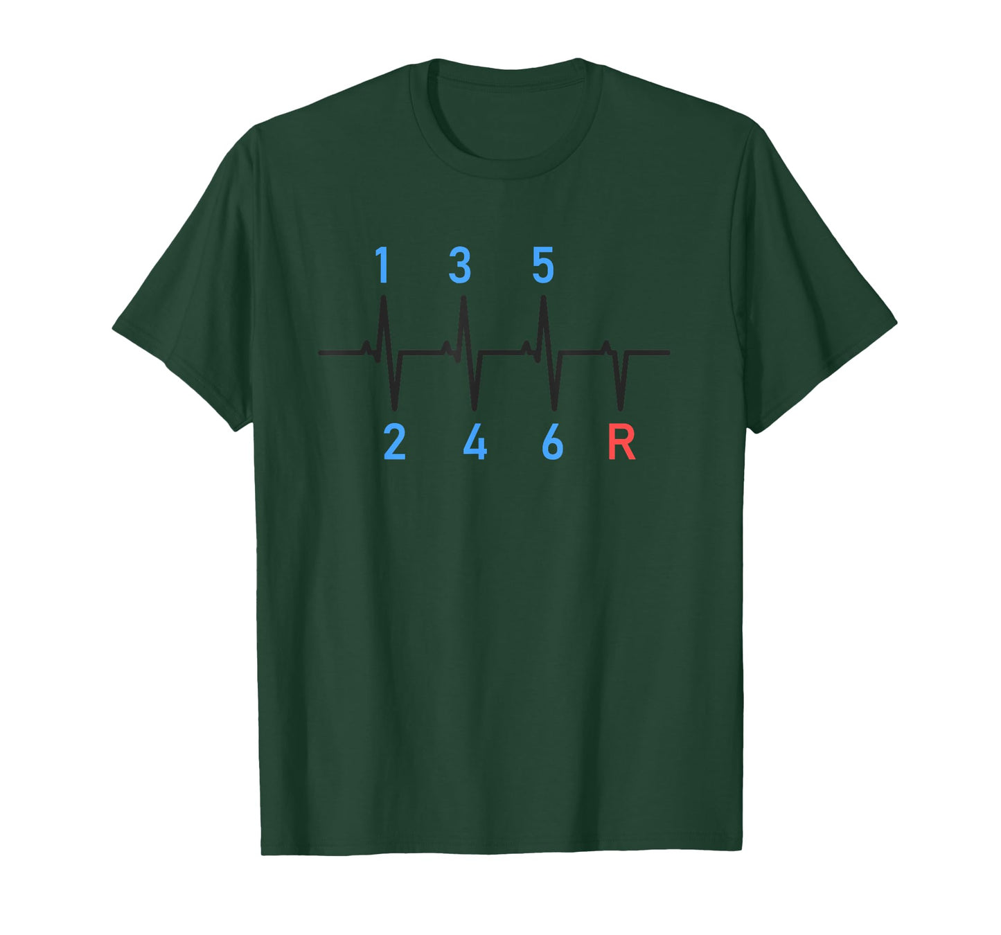 6 Speeds Gear Shift Manual Transmission Funny Car Race Gift T-Shirt