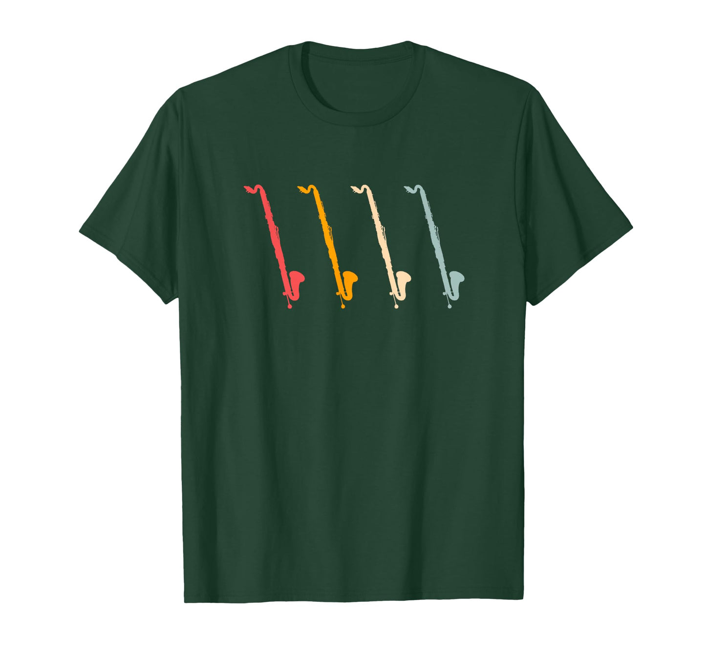 Contrabass Clarinet Retro Bass Clarinet Silhouette T-Shirt