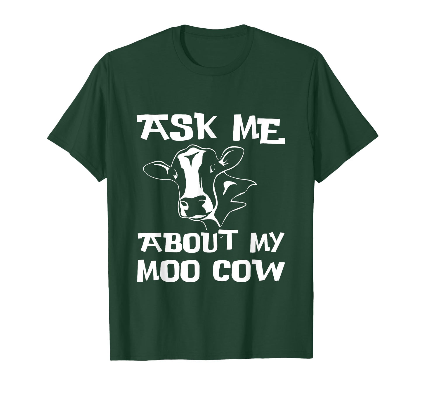 Ask me about my moo cow T-shirt Farmer Kids Fun T-shirt
