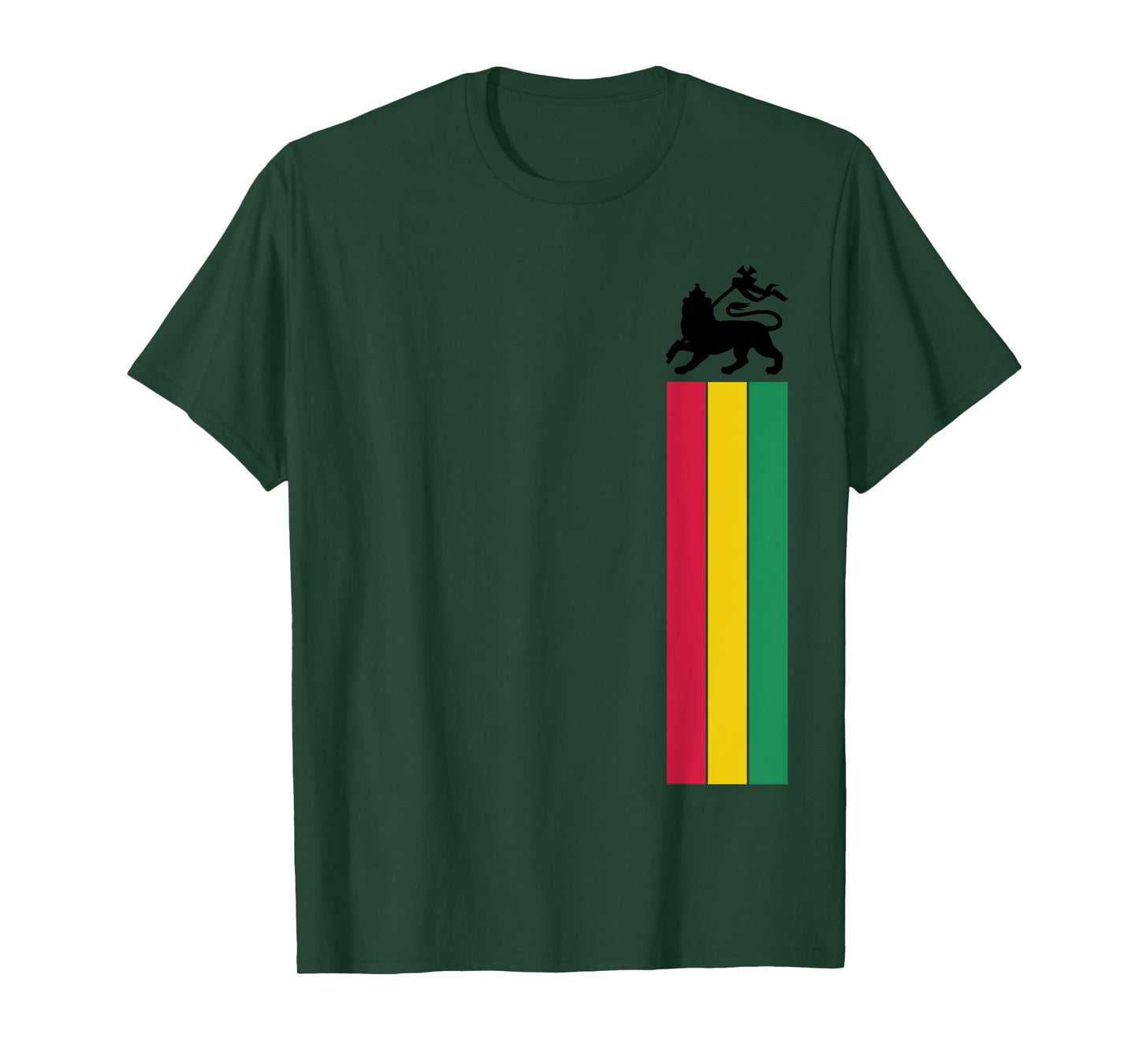 Lion of Juda Reggae Music Jamaica Ethiopian Flag T-Shirt