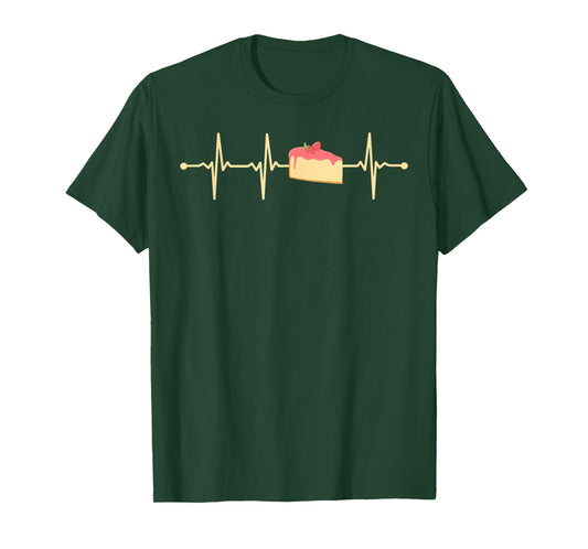 Cheesecake Heartbeat - Funny Cheesecake Lover T-Shirt