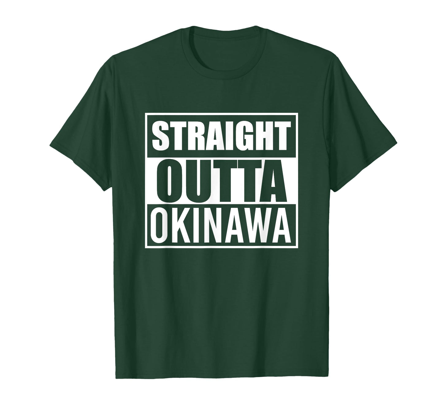 Straight Outta Okinawa Funny Best Gift American Japanese T-Shirt