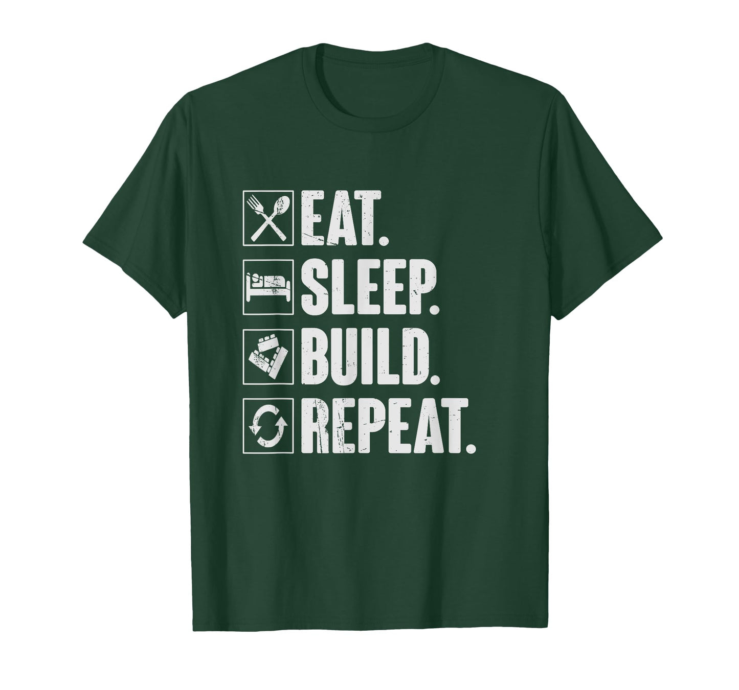 Eat Sleep Build Repeat - Funny Master Builder Block Gift T-Shirt