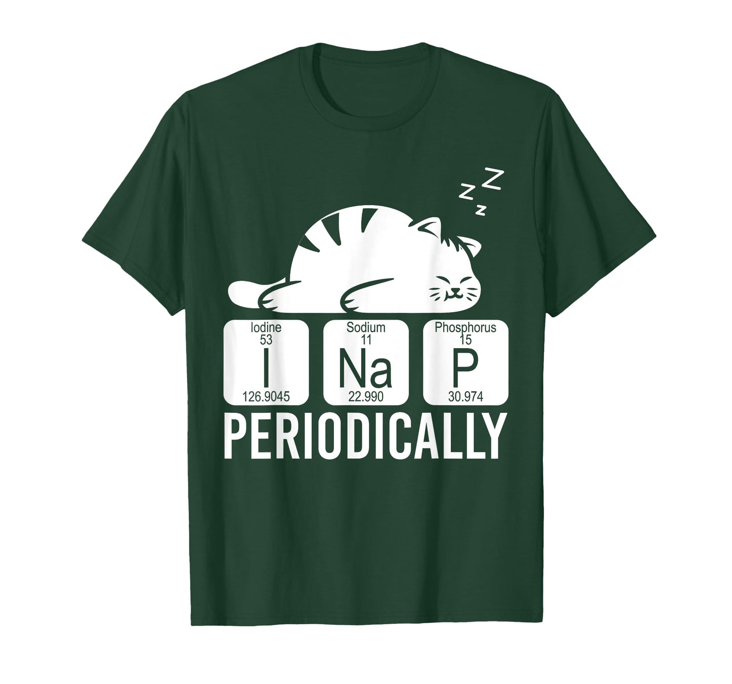 Cute Animal Periodic Table Funny Chemist Gift Cat Chemistry Men Women Girls Kids T-Shirt