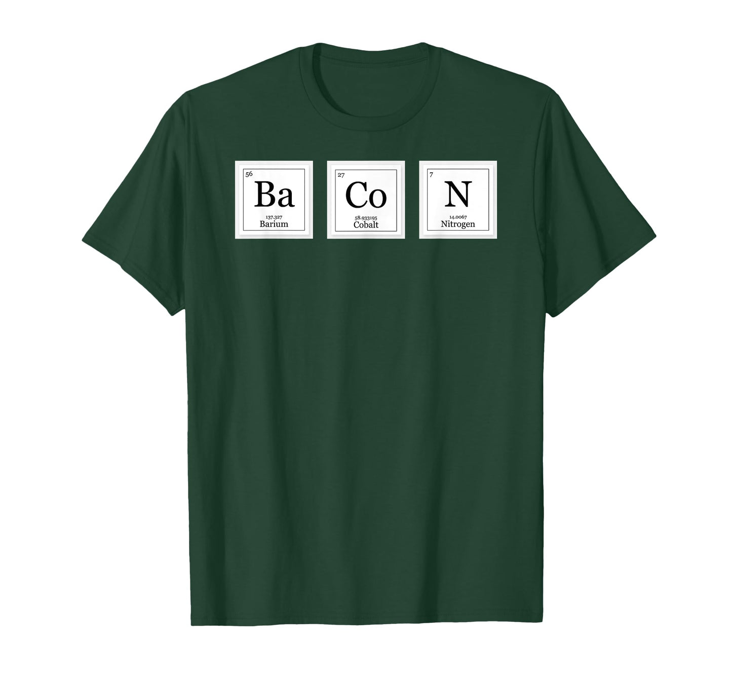 Bacon Ba Co N Funny Chemistry Period Table Elements T-shirt T-Shirt