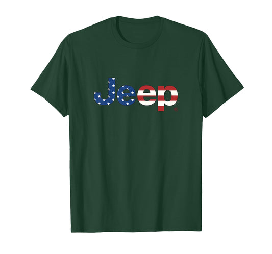 Kids Jeep Flag Wordmark Logo Officially Licensed T-Shirt