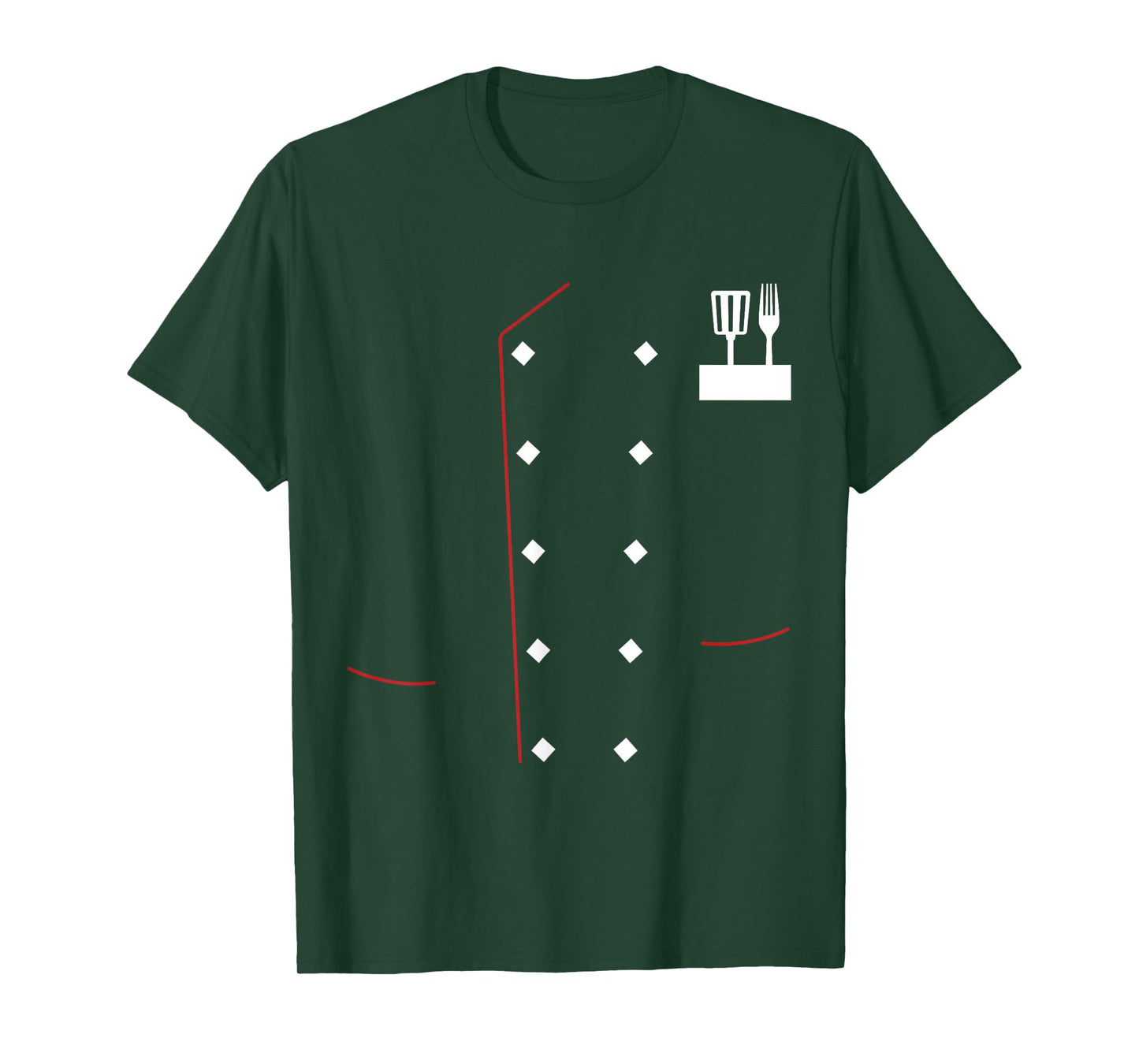 Chef Uniform Jacket Faux Cook Chef Master Cooking Costume T-Shirt