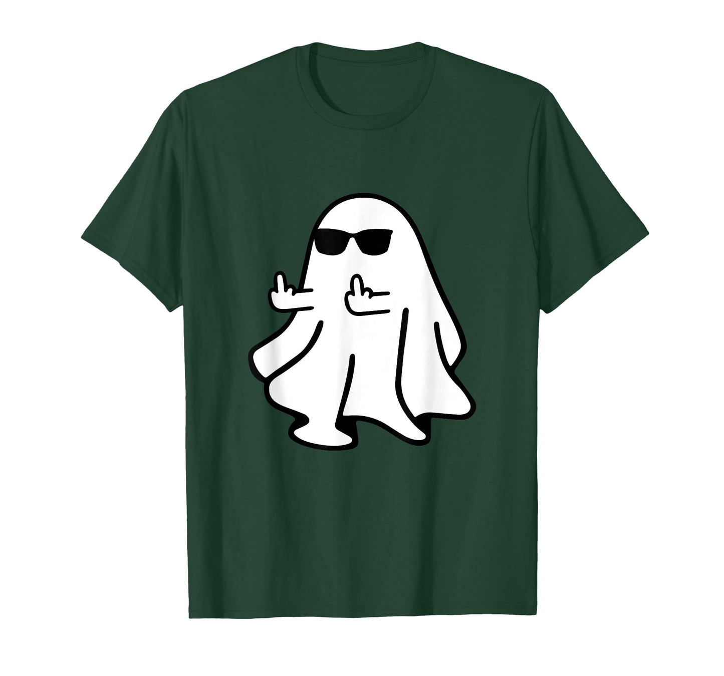 Cute Ghost Middle Finger Halloween Shirt Costume Funny T-Shirt