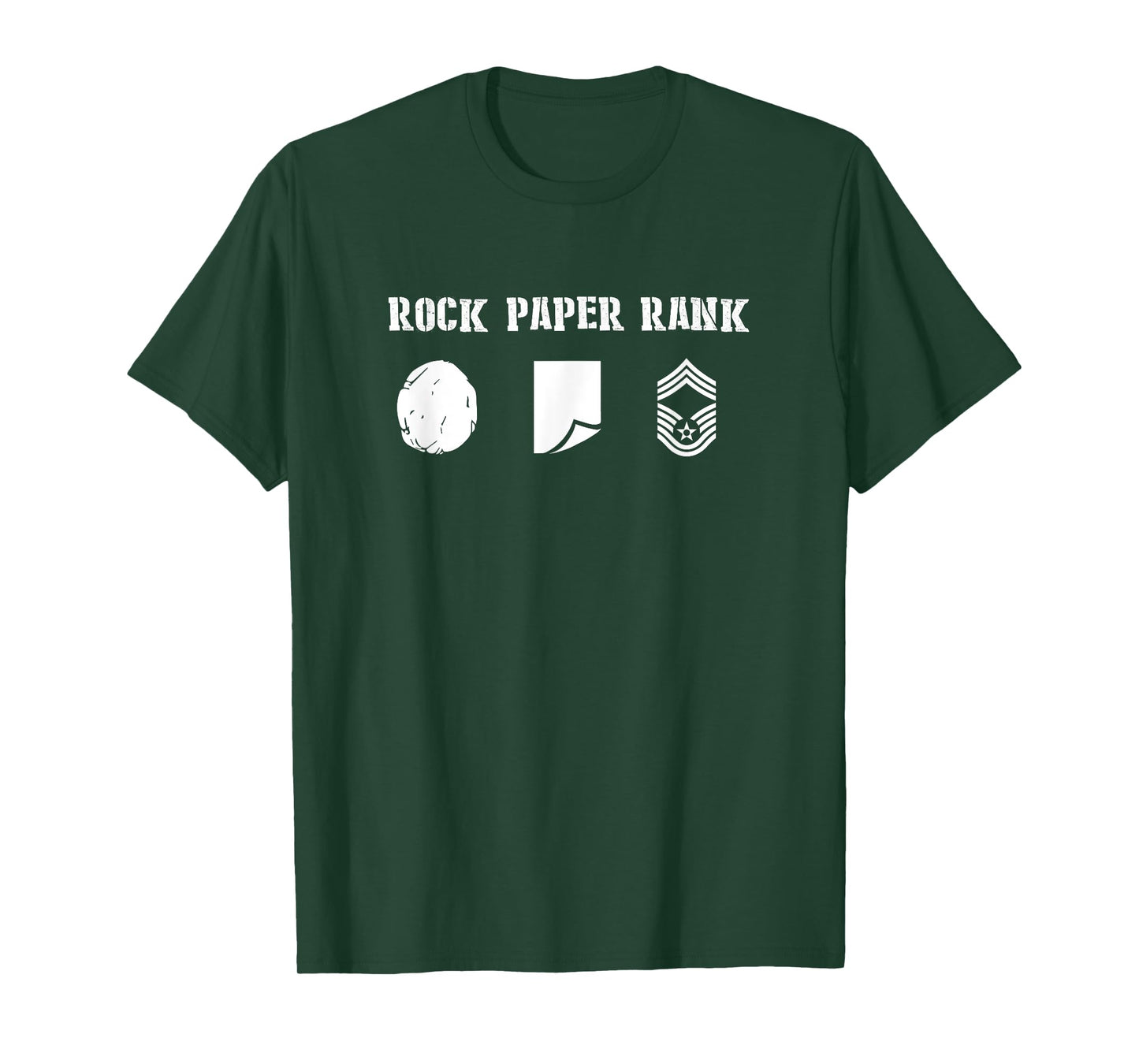Rock Paper Rank Chief Master Sergeant T-Shirt