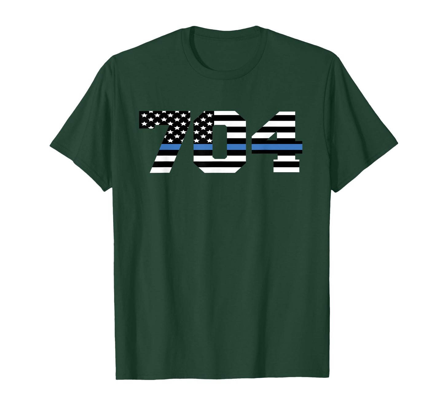 Charlotte North Carolina Police Officer USA Flag 704 T Shirt Women Kids Men T-Shirt