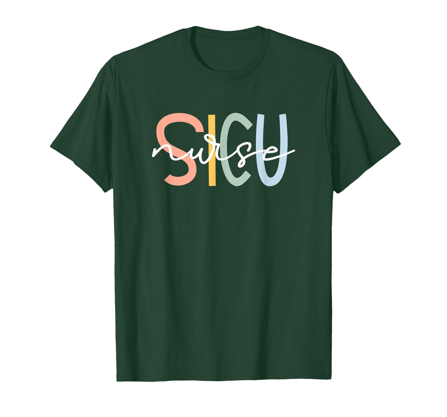Cute Surgical ICU Nurse SICU Team Co. Women's Black SICU Nurse Surgery ICU Surgical Intensive Care Unit T-Shirt