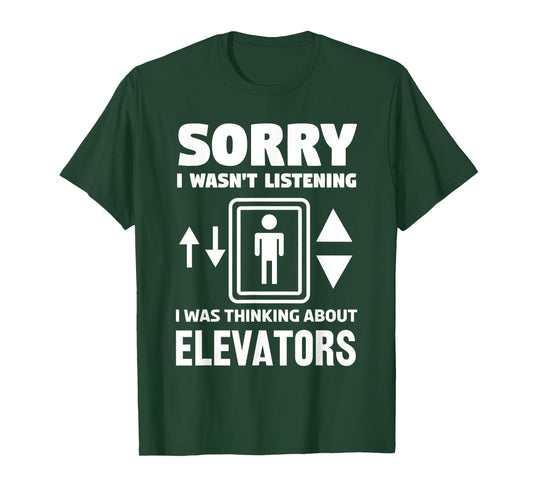 Cool Elevator Art Men Women Inspector Mechanic Maintenance T-Shirt