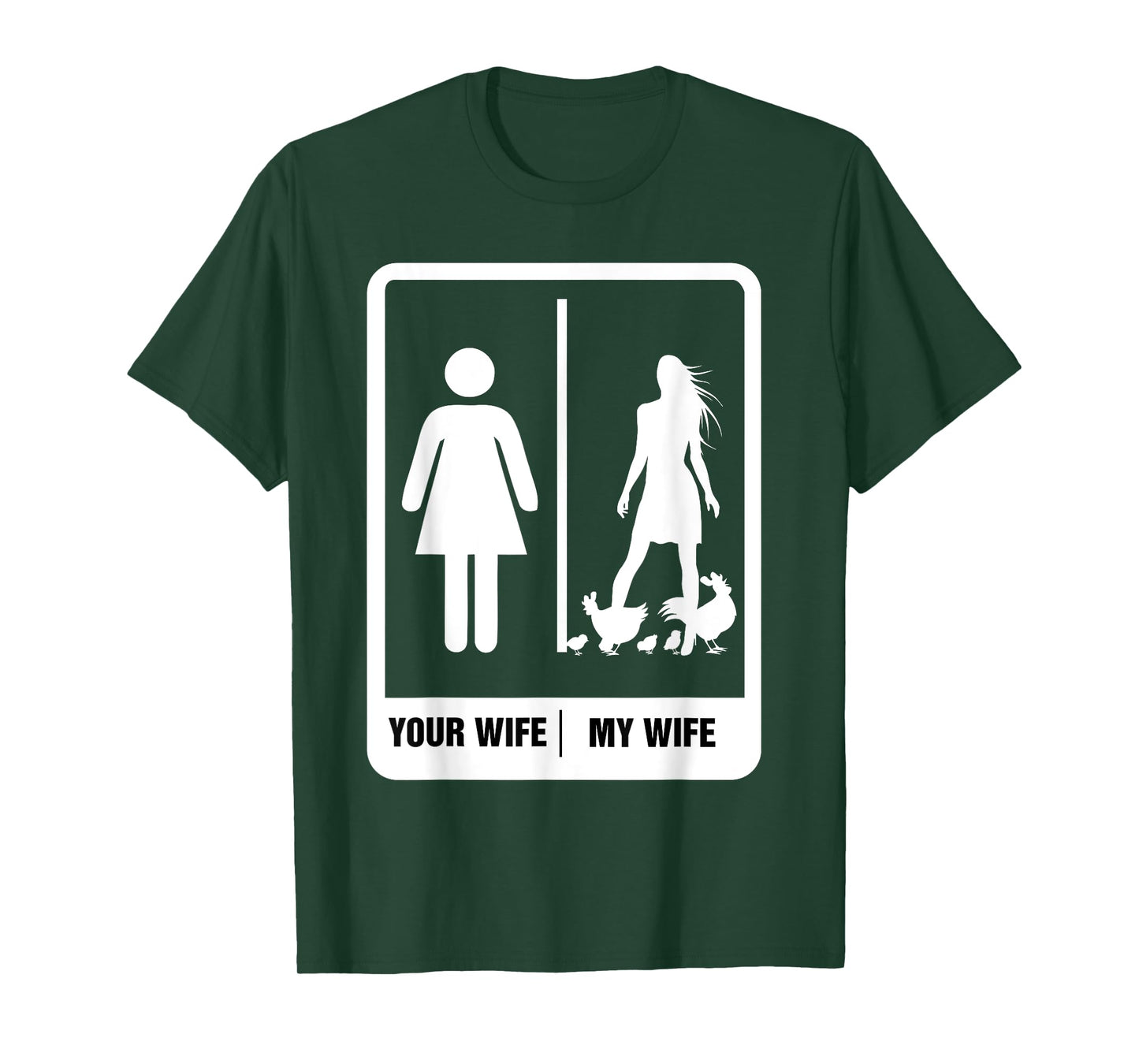 Chicken Dad Shirt Funny Father's Day Rooster My Wife Farmers T-Shirt