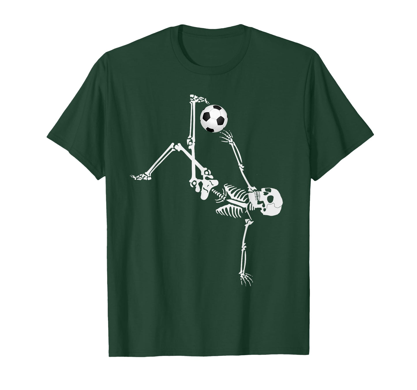Soccer Skeleton Halloween Soccer Bicycle Kick T-Shirt