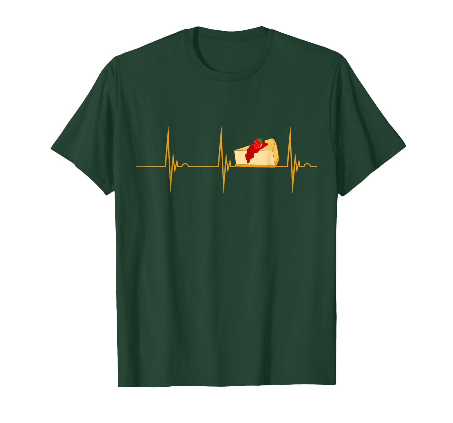 Cheesecake Dessert Cheese Cake Heartbeat EKG Pulseline T-Shirt
