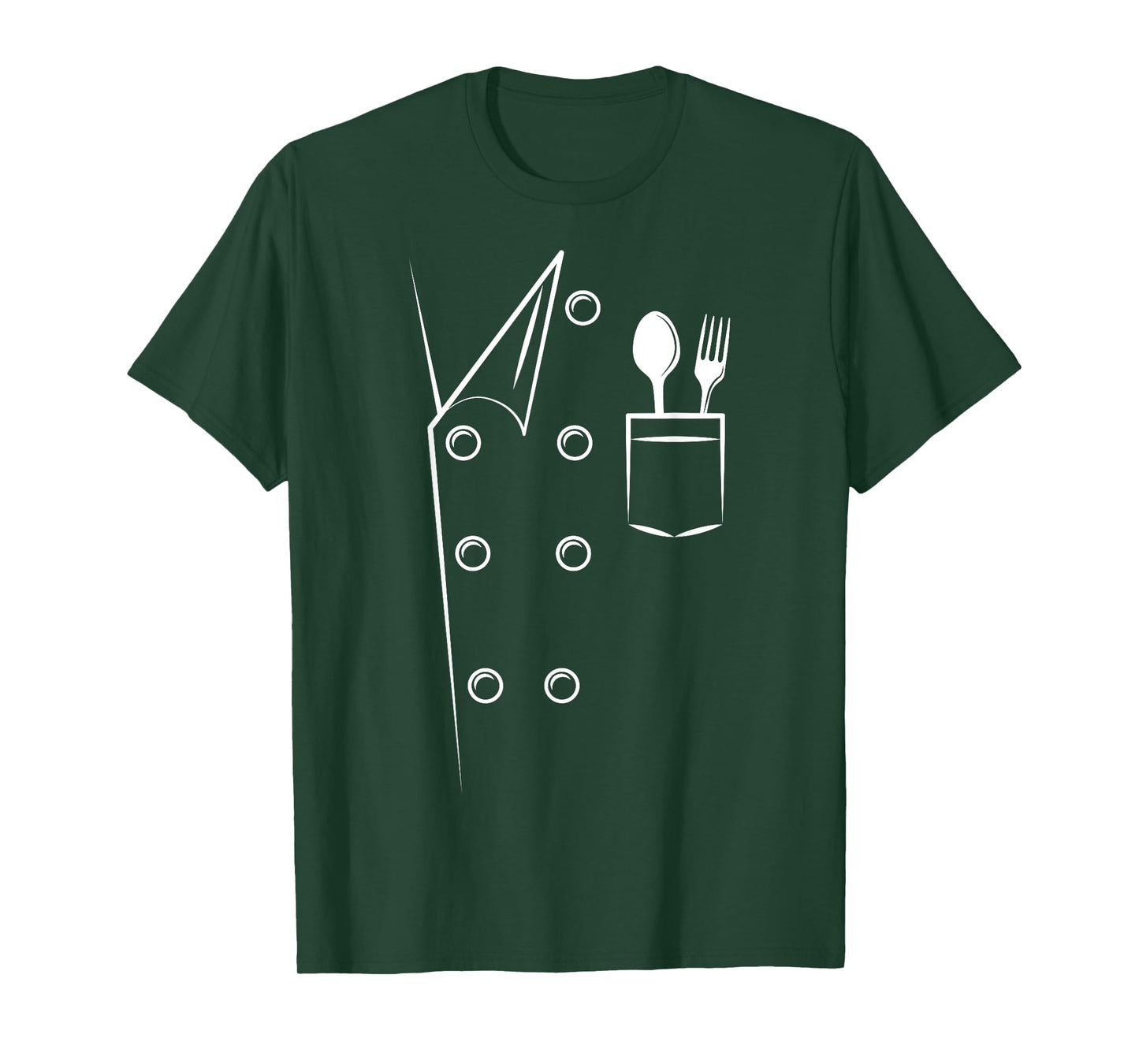 Chef Costume Spoon Fork Culinary Kitchen Chief Cook Cuisine T-Shirt