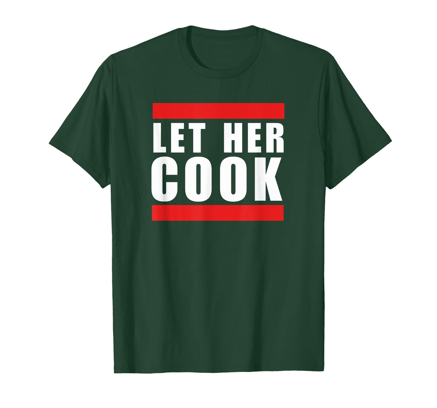 Cool Let her cook funny saying meme thanksgiving humor T-Shirt