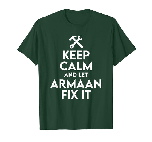 Armaan Handyman Birthday Name Personalized Armaan Mechanic T-Shirt